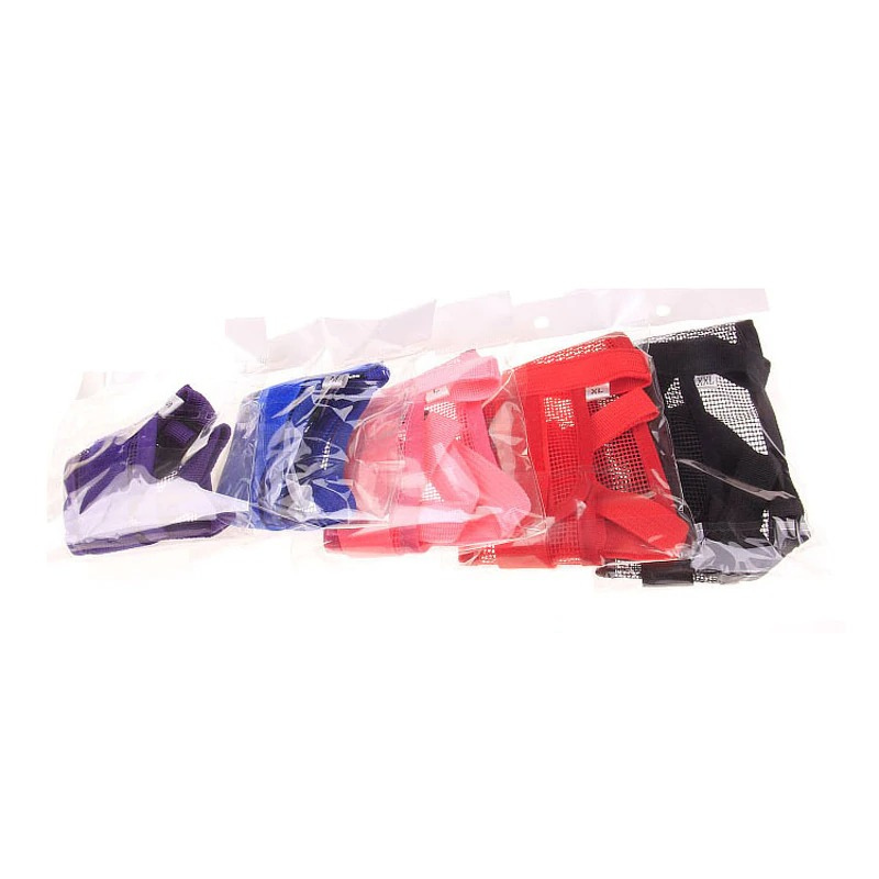 Les 5 coloris de la muselière anti-aboiement pour chien STOP dans leur emballage | Truviafit