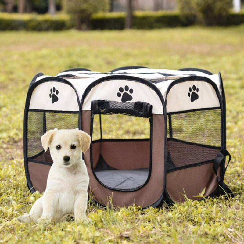 Tente pliable pour chien CHILL / Marron | Truviafit